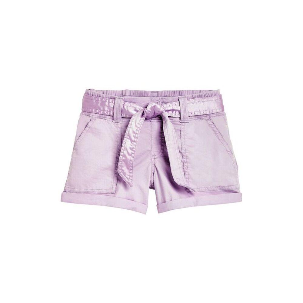 Tractr Girls  Jeans Cargo Cuff Short With Belt, Pink